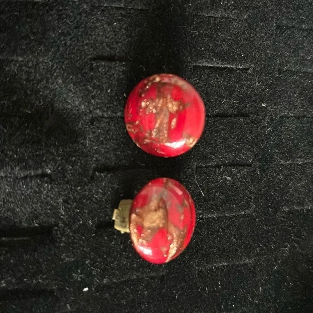 lucite earrings Gold Flakes Retro Jewelry made in Italy Confetti accessory